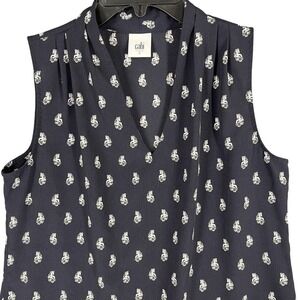 Cabi Blouse‎ Womens S Sleeveless V Neck Top Business Minimalist Modern Classic
